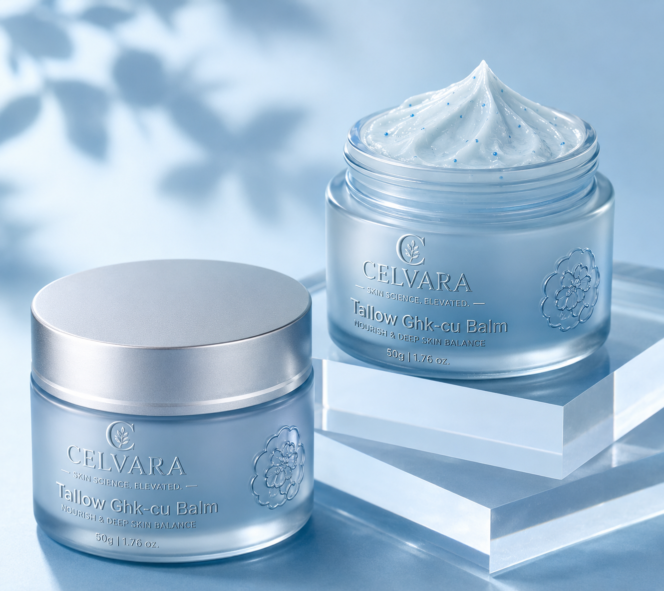Celvara GHK-Cu Whipped Tallow Honey Balm jar