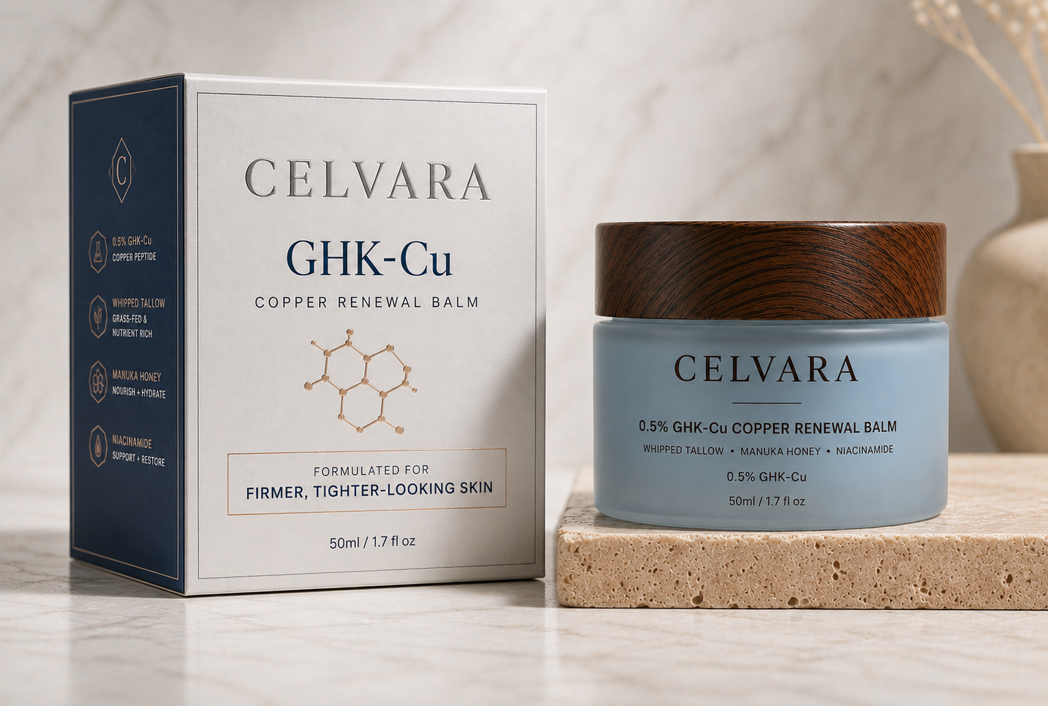 Celvara GHK-Cu Copper Renewal Balm jar